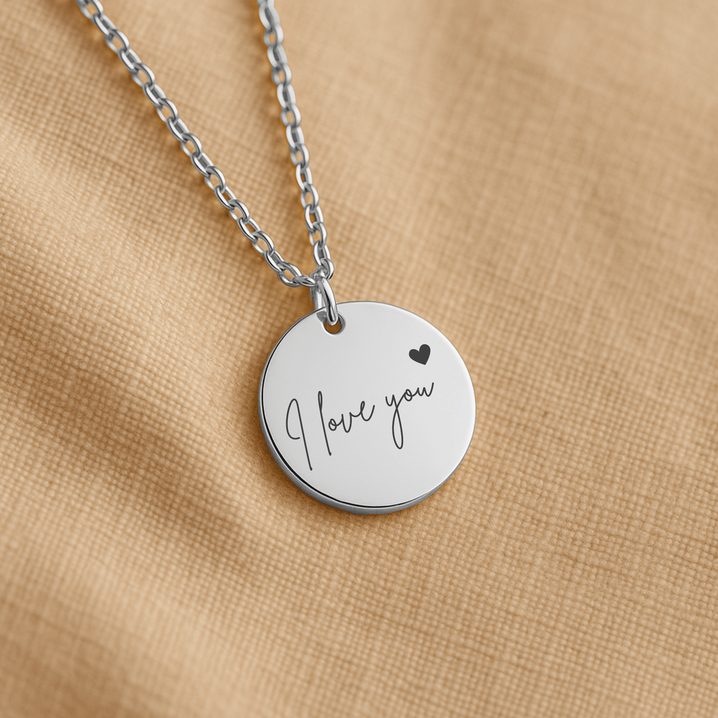 "Love you" Coin Necklace - I love you (English)